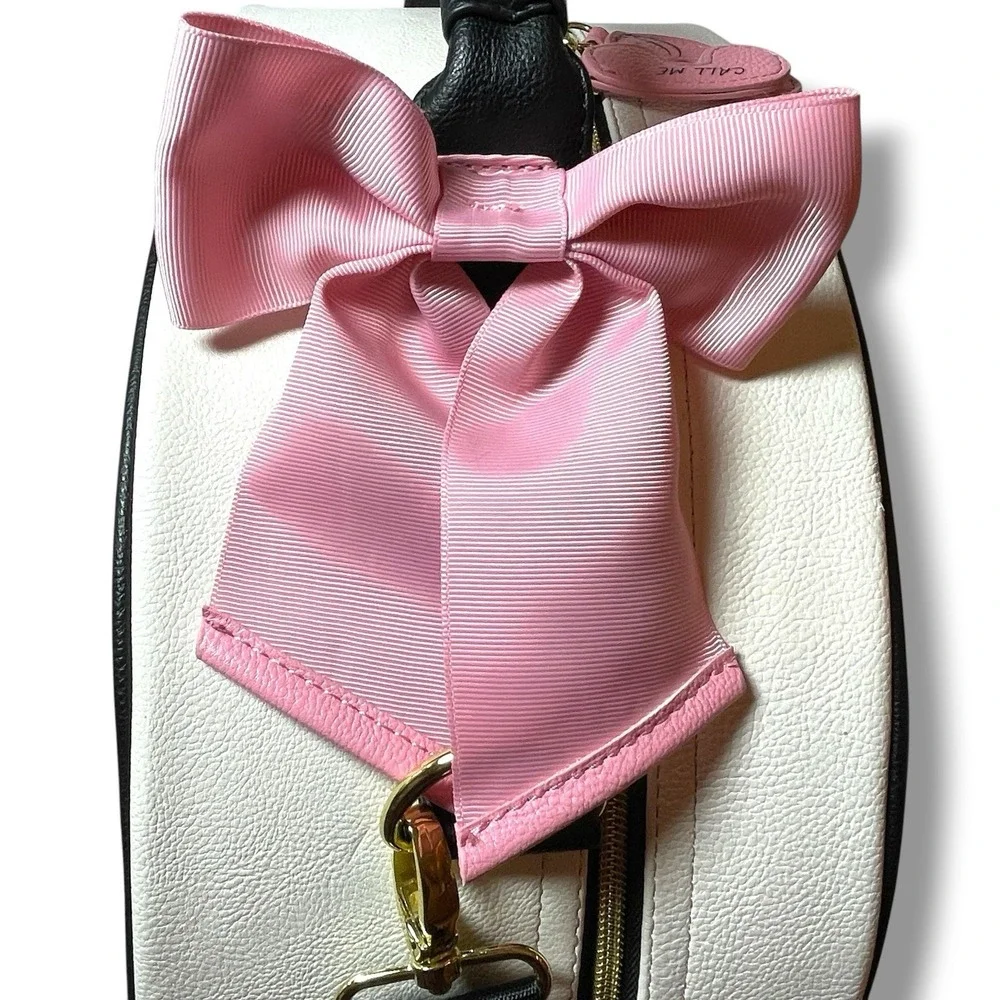 Betsey Johnson Floral Stripe Rotary Phone Satchel Travel Train Case Weekender